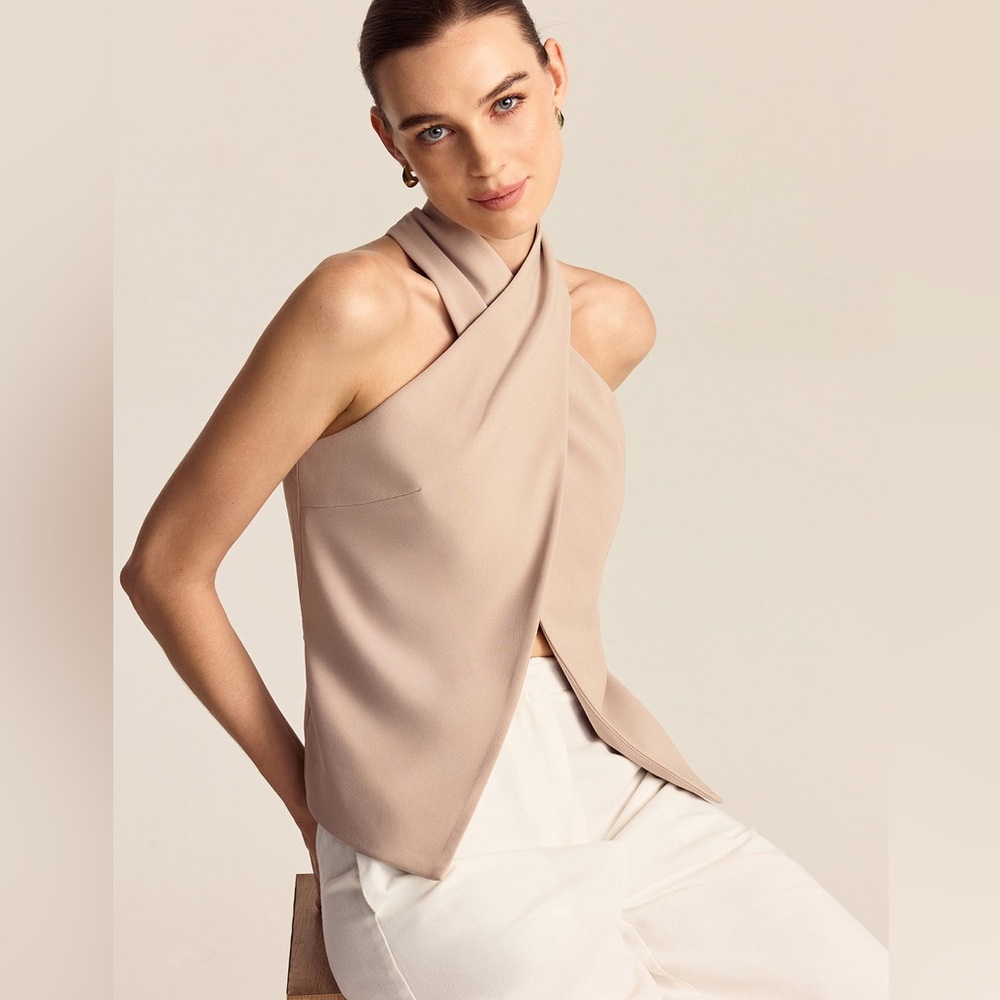 Commense Cross-Front Halter Top